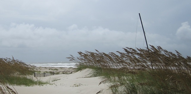 beach and Atlantic Ocean at Oak Island NC